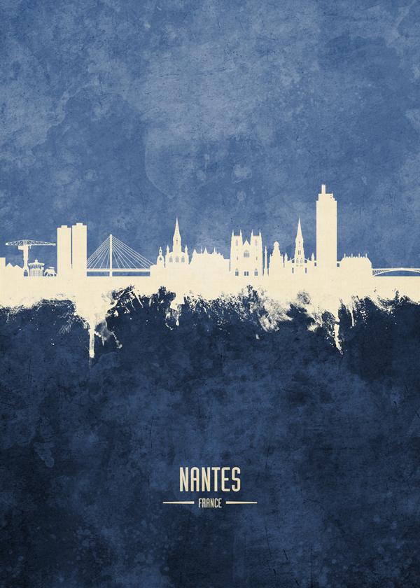 Nantes Skyline azul