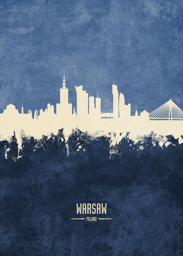 Warsaw Skyline azul