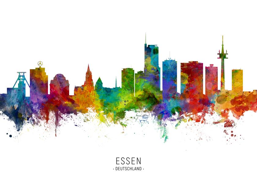 Essen Skyline multicolor