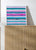 Degrade Stripes Watercolor Pink Blue Cuadrado