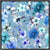 Wintery Watercolor Bouquets Blue Cuadradas 2