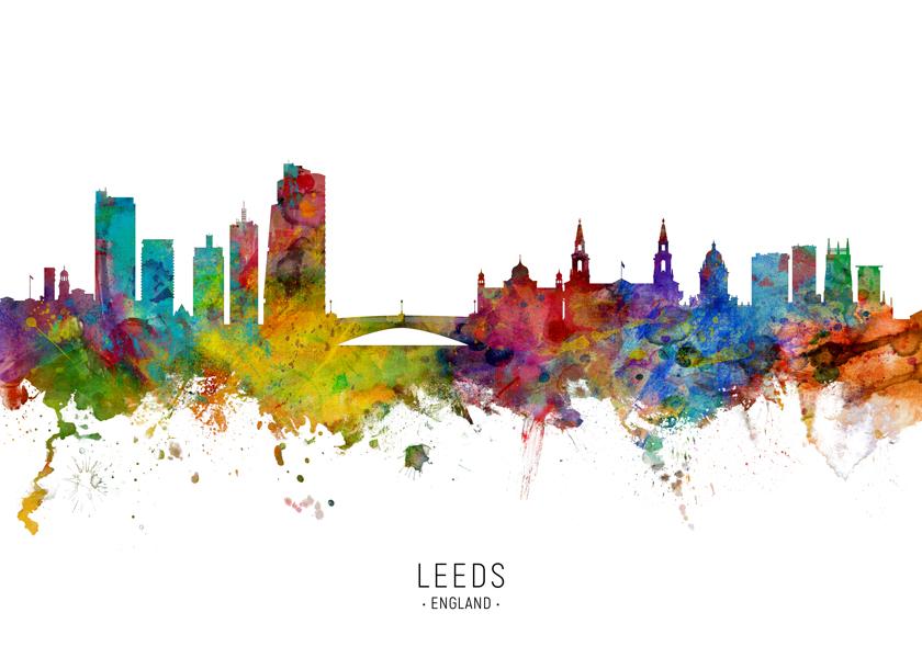 Leeds Skyline multicolor