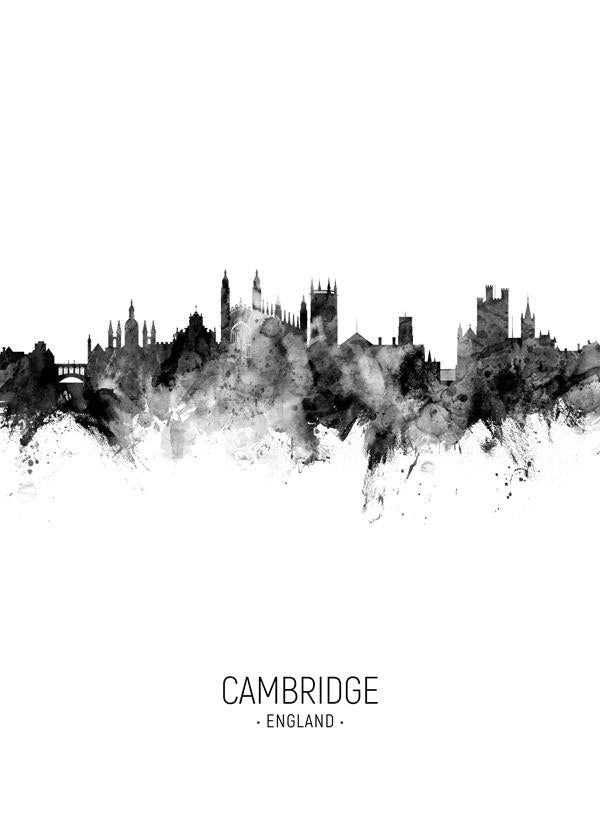 Cambridge Skyline blanco y negro