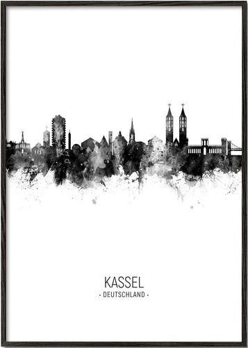 Kassel Skyline blanco y negro