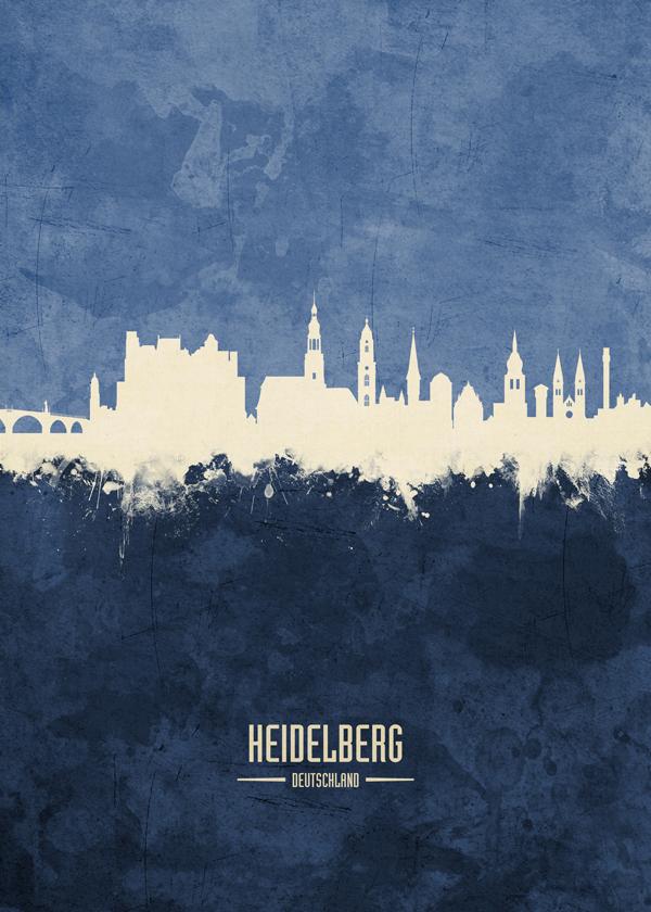 Heidelberg Skyline azul
