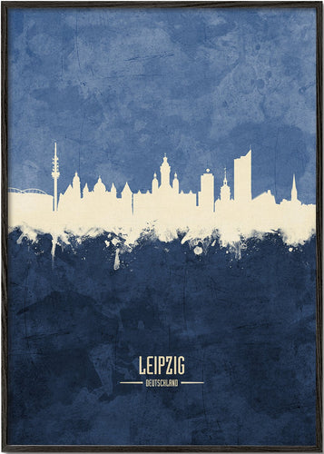 Leipzig Skyline azul