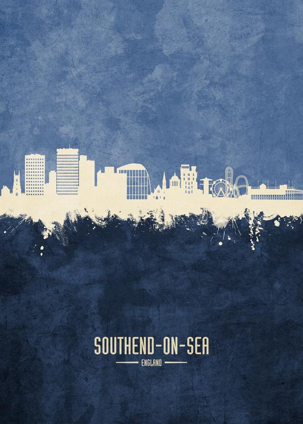Southend-on-Sea Skyline azul