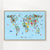 Animal world Map Blue