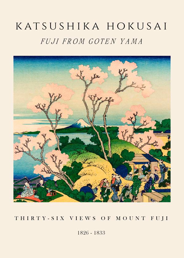 Fuji from Goten Yama Exhibition - Katsushika Hokusai