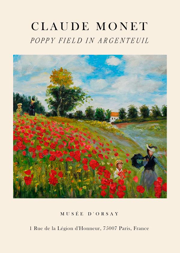Poppy Field in Argenteuil Exhibition - Claude Monet