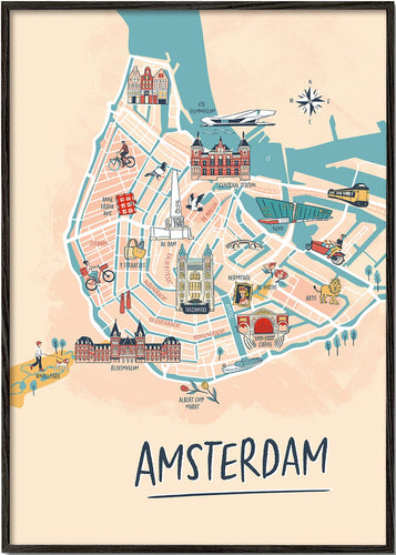 Amsterdam illustrated map