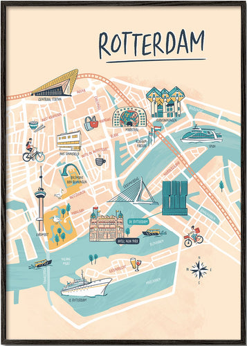 Rotterdam illustrated map