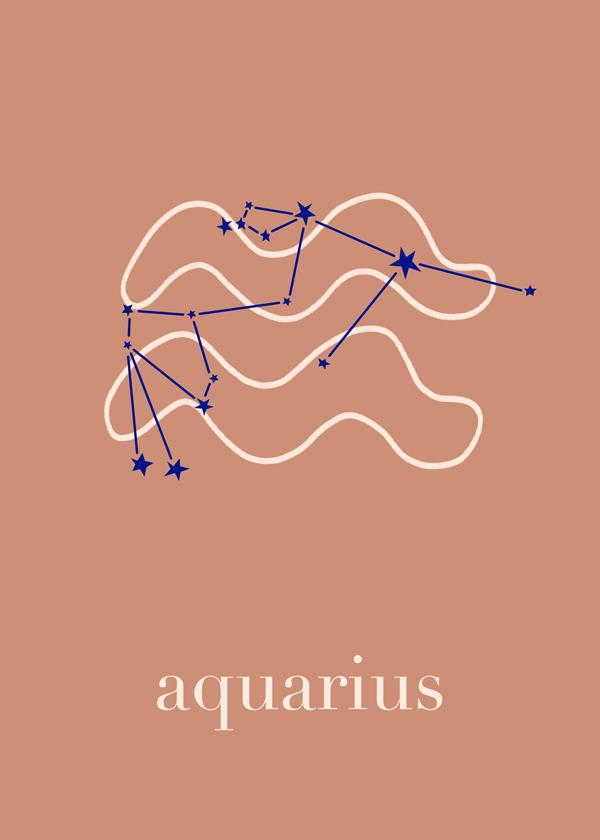 Aquarius Constellation Terracotta