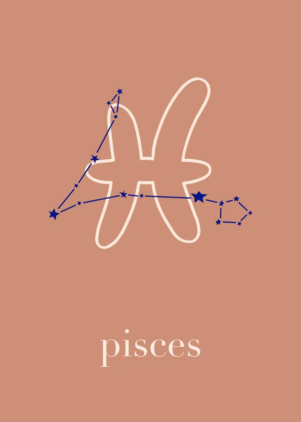 Pisces Constellation Terracotta