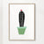 Green pot cactus print