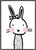 Rabbit girl kids print